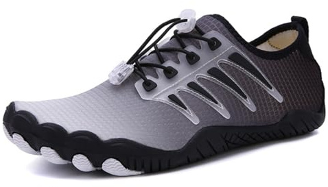 Water Shoes for Men Women, Quick-Dry Barefoot Aquashoes for Beach Swim, Water Sports Like Surf Kayak Yoga, Water Park Black