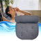 LEODERA Cuscino da bagno grigio – Cuscino da bagno per vasca – Cuscino ergonomico per la vasca da bagno – Cuscino da bagno con 7 ventose extra forti – Accessori per vasca da bagno