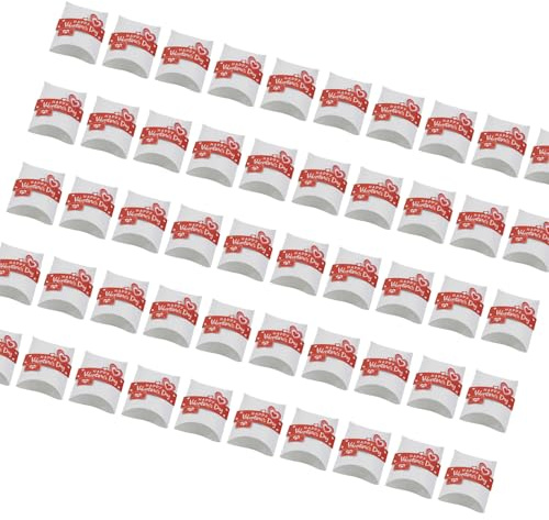 Paquete de 50 cajas de embalaje para el día de San Valentín, contenedores de dulces para bodas y fiestas, suministros de fiesta de cumpleaños