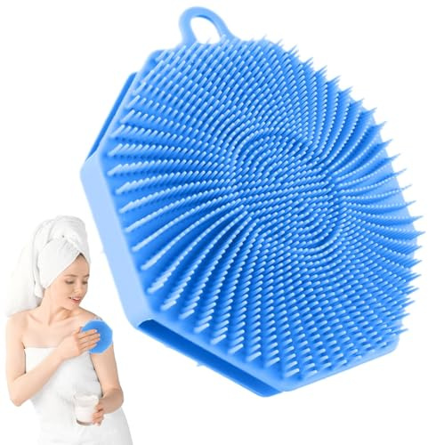 Bath Silicone Scrubber, Soft Body Brush, Skin Exfoliator, Scalp Massager, Gentle Shower Sponges, Ideal for Smooth, Clean Skin and Relaxing Bathing Experience