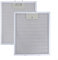 Lot de 2 filtres à graisse en aluminium de 30 cm x 25 cm pour hotte aspirante ou la plupart des hottes de cuisine