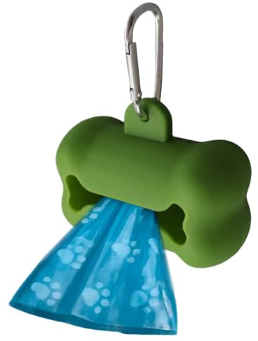 Porta Sacchetti per Feci per Cani - Portasacchetti in Silicone per Sacchetti Escrementi - Organizzatore Riusabile con Moschettone Design Grazioso per Passeggiate Viaggi Outdoor Appartamento Parco