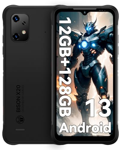 UMIDIGI BISON X20 NFC Rugged Smartphone Android 13, 12GB RAM+128GB ROM(1TB), 6000mAh, 6.53 HD+, 20MP Camera Phone with IP68/69K Waterproof 4G Dual Sim-free&Unlocked Mobile Phones, OTG, GPS, 2026