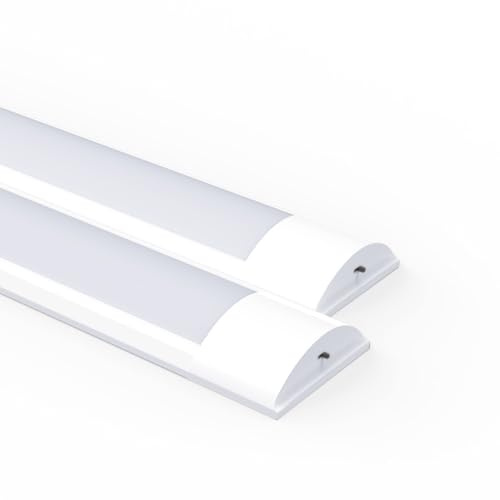Fynokst Feuchtraumleuchte LED 120CM, 36W 3960LM LED Feuchtraumlampe, 3000K/4000K/6500K Deckenleuchte Röhre, IP65 Wasserfest Lampe Lichtleiste für Werkstattlampe Kellerlampe, 2 Stücke