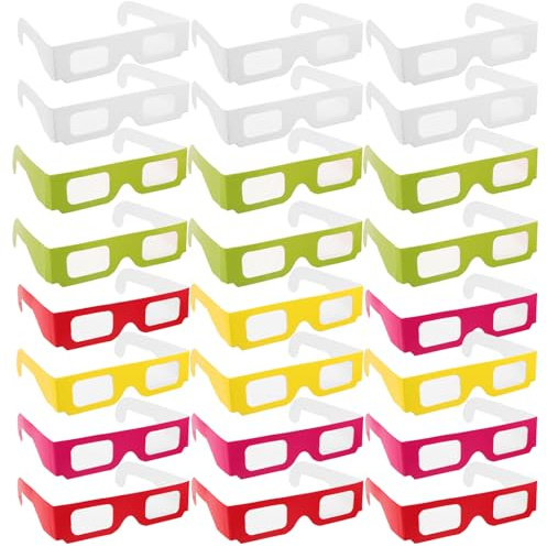 Angoily 30 Stück 3D Partybrillen für Bunte LED Effekte Leichtes Material Vielseitiges Partyzubehör für Geburtstag Valentinstag und Gastgeschenke