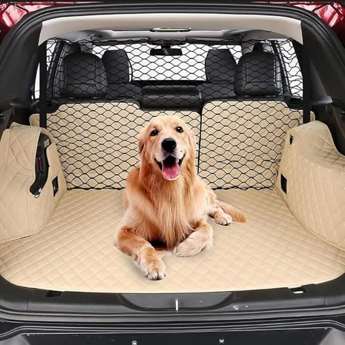 FENIQG 1 Stück Auto Hundeschutzgitter für Opel Zafira Tourer C P12 2011-2019, Elastisches Trennnetz Kofferraumnetz mit Haken aus Robustem Polyester-Gewebe