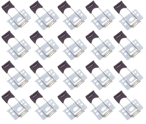 HOUDERCO 20pcs L-Shaped Downlight Securing Spring Clamps for Panel Lights with Embedded Concealed Design, Iron Material Providing Uniform and Soft Lighting Effect, Suitable for Home