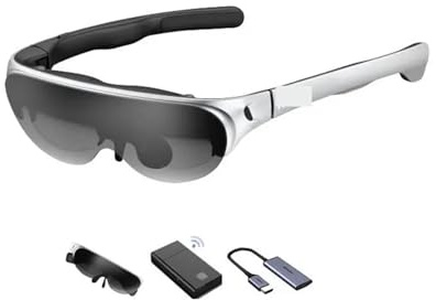 Gafas de Realidad Aumentada Ajustables, Gafas de Realidad Virtual 3D, Gafas VR Plegables, Auriculares VR for PS4, Gafas de Realidad Aumentada (Black)