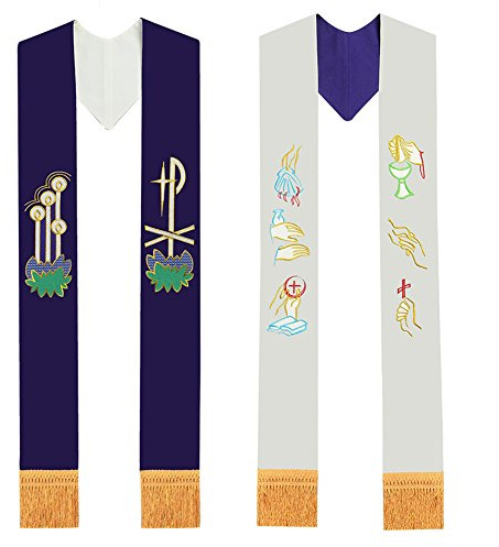 BLESSUME Church Priest Wende-Stola mit Quasten