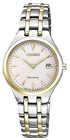 Citizen Damen Analog Solar Uhr mit Edelstahl Armband EW2484-82B