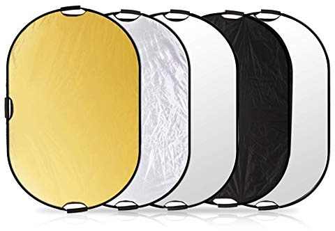 Selens 5-in-1 120x180cm Oval Reflektor Tragbarer Faltbarer für Fotografie Fotostudio Beleuchtung und Außenbeleuchtung