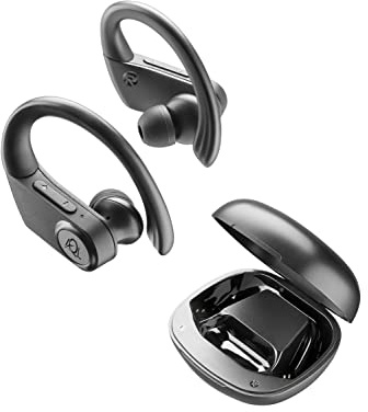 AQL Sport Boost Charge - Cuffie Auricolari Bluetooth per lo Sport - Wireless Stereo - Impermeabili - Custodia di Ricarica per 5 Ricariche