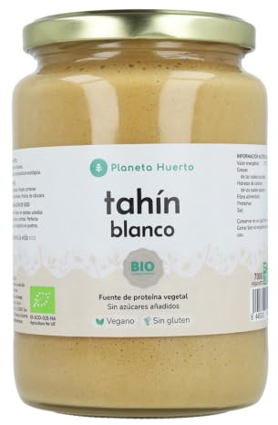 PLANETA HUERTO | Tahín Blanco ECO - Pasta de Sésamo Natural y Ecológica - 350 g de Deliciosa Pasta de Sésamo para Uso en Cocina y Repostería