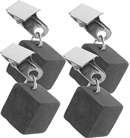KICHOUSE 4 Stück Tischdecken-Beschwerungsclips Robuste Tischdecken-Tischdekorationen Graue Tischdecke Robuster Kleiderständer Tischdecken-Clips Anhänger Esszimmer-Dekoration