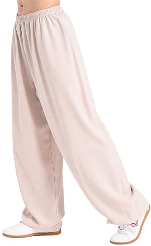GImLy Kung Fu Hosen Tai Chi Und Wing Chun Herrenhose Damen Kampfsport Taiji Training Hose Qigong Shaolin Weite Beine Knickerbocker Jogginghose Freizeithose,005,XXL