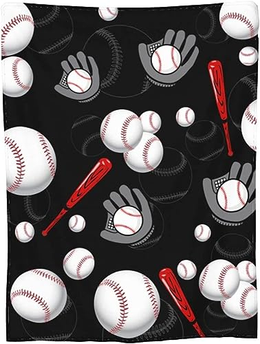 okoikfc Kuscheldecke Flauschig 220x240 cm 3D Baseball Decke Fleecedecke - Wohndecke, Sofadecke XXL, Decke Couch Blanket, Kuscheldecke Große, Sofa überwurfdecke