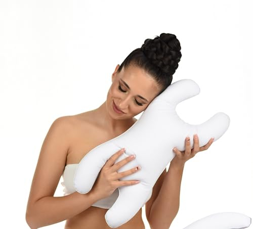 PROSKIN Laboratory DiPiu Anti Falten Kissen – 2 in 1 Anti-Aging Schönheits Kopfkissen- Nackenstützkissen - Beauty Pillow mit Massierenden Mikrokügelchen - Das perfekte Reisekissen