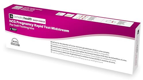 Berkeley Health hCG Pregnancy Test (Midstream) - Easy to Follow, Fast & 99.9% Accurate - 1 Pack
