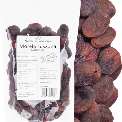Abricots Secs Naturels 500g - Fruits Secs Sans Conservateurs, Séchés Au Soleil, Riches En Fibres, Idéals Pour Snacks, Muesli Et Porridge, Kuchnia Zdrowia