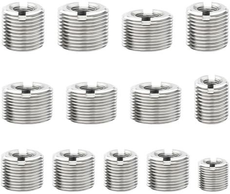 10 Stück Gewindeeinsatz m6 auf m10 x 15mm, Repair Tool Innengewinde Metrisch,Edelstahl Gewindeeinsatzschraube für Automobilen Dampfturbinen Mechanischen Geräten(M6*1-M10*1.5, 15mm)