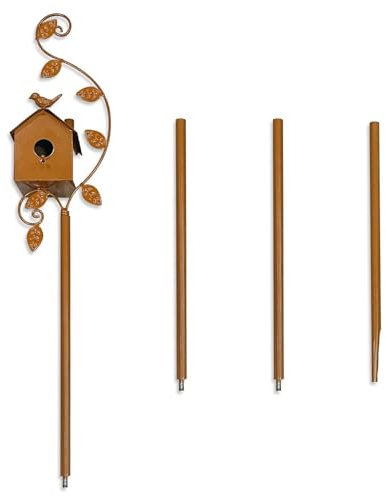 MINGZHE Metal Bird Houses for Outside,Birdhouse Wood Pile Garden Decoration Birdhouse Iron Ornaments Birdhouse Garden Stakes Birdhouse Pole for Outdoors