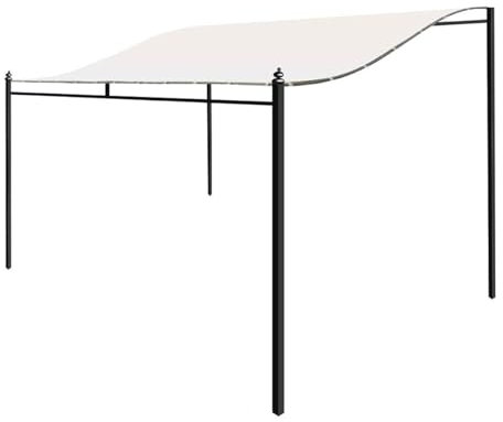 300D Ersättningstak Lusthus för Lutande Paviljongöverdrag för Väggmontering Utbyte Av Paviljonger Vattentät Ersättning Baldakin Topplock BBQ Lusthus(Size:3m*3m,Color:Beige)