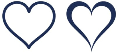 Tattwo.me – Temporäre Tattoos für Erwachsene und Kinder, hält 2 Wochen, wasserfest – zwei Herzen – Pflanzliche Tinte – EU-Kosmetik-Zertifikat – (P0037)