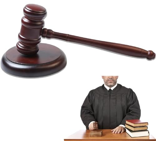 Marteau de Juge en Bois,Marteau de Juge et Bloc de Résonance en Bois,Marteau de Vente Aux Enchères en Bois,Marteau aux Enchères Fabriqué à La Mmain pour Tribunal aux Enchères,Juge,Avocat,Étudiant