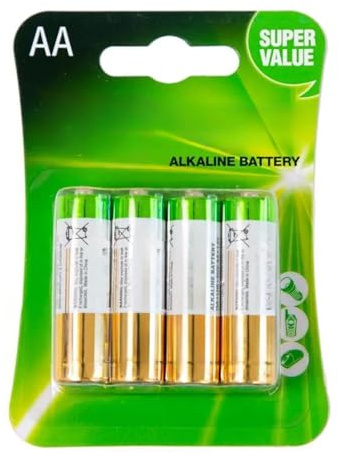 SuperPila alcalina 15A (4 Pilas AA alcalinas) - 03015AC4. Ideal para Dispositivos Que requieren una Fuente de energía confiable y Duradera Uso prolongado.