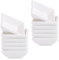 Lot de 12 bols à sauce carrés pour collations, Petits Bols pour Dips, Bols pour Sauce Soja, Carré, pour Snacks, Sauces, Condiments, 7,5 x 7,5 x 2,8 cm, Total 900 ml, Blanc, 12 Pièces