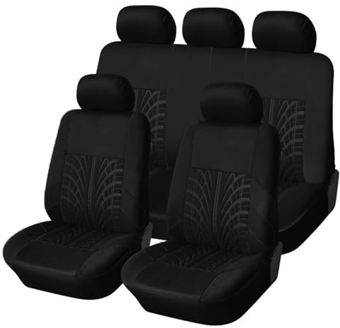 CQRBNE Autositzbezüge Für Golf 4 Autositzbezüge Set Car Organizer Universal Die meisten Autos Auto-Schonbezüge(Black Full Set)