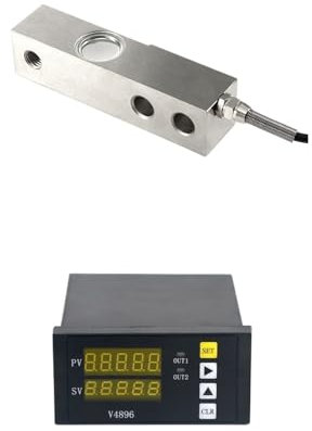PMZZHUPVR Wägezellensensor mit Anzeigeanzeige, Druck- und Zugkraftmesszellen zur Kraftmessung 200 kg, 300 kg, 500 kg, 1T, 2T, 3T(2T and Indicator)
