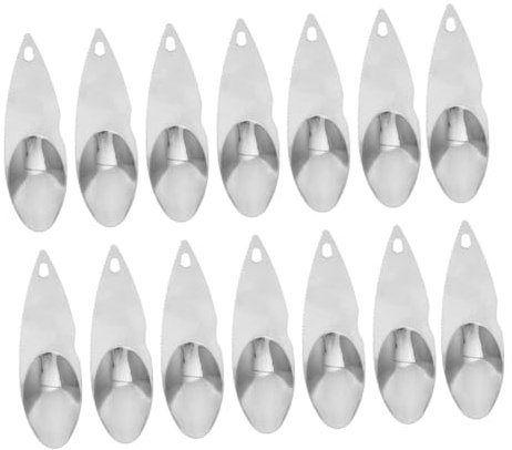 Cabilock 14piezas Cucharas Cortadoras De Kiwi Acero Inoxidable Pelador y Excavador De Frutas De Utensilios De Cocina Seguridad Antióxido Para Melón Aguacate Duradero