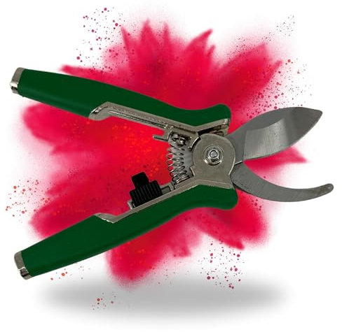 TronicXL Forbici da giardinaggio di alta qualità, con lama curva, tagliaerba, tagliaerba, tagliaerba, forbici da lettura