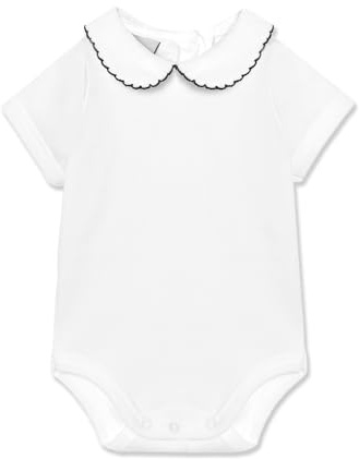 BABIDU Bodysuit för nyfödd kortärmad 100% bomull, mjuk body som andas och är allergivänlig för känslig hud, pikékrage bodysuit, unisex kläder för pojkar och flickor, sommargrundläggande