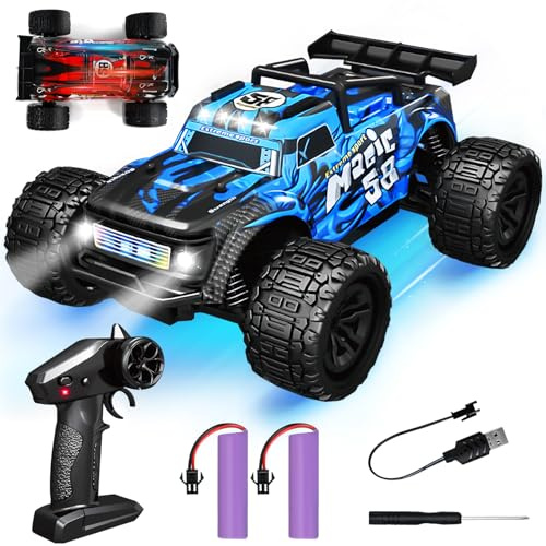 PATEMZON Ferngesteuertes Auto, Ferngesteuerter Monstertruck, Ferngesteuert mit Karosserielicht/Zwei Gehäuse, RC Buggy für Erwachsene und Kinder, 2,4GHz RC Auto Ferngesteuert ab 3 4 5 6 8 Jahre