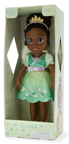 Disney Store Official Tiana Doll with Toy Hair Brush, The Princess & The Frog, 40.5cm / 16, Once Upon a Story Collection, Age 3+