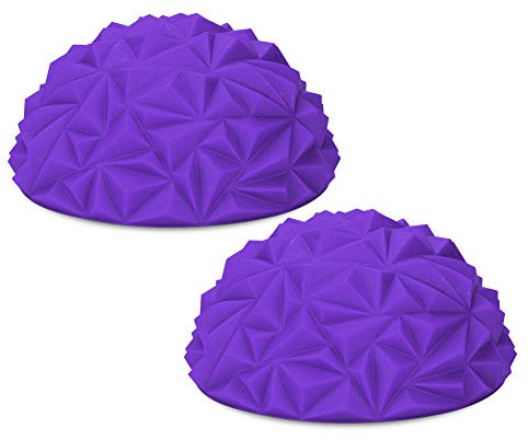 Segrehy Yoga Halb Ball Balance Pods 2pcs Set hochwertiges PVC -T -Tool für Home -Fitnessstudio -Büropilzpilze Blau rotes Grün optional 6,3 x 3,0 Zoll. (Lila)