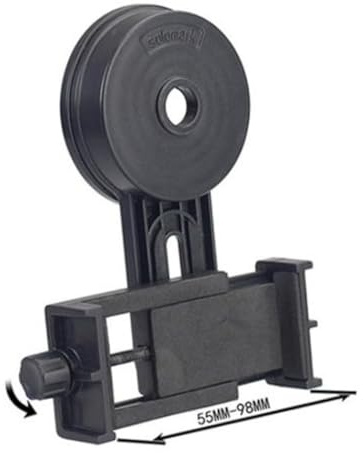 Smartphone Camera Adapter for Spotting Scope Black Plastic | Fits 55-98mm Smartphones, 26.4-46.4mm Outer Diameter, Easy to Operate and Labor-saving Random Style