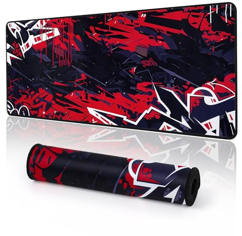 EFISH Gaming Mouse Pad 800x300mm Large Gaming Mouse Mat with Stitched Edges,XL Mouse Pad with Non-Slip Base,Extended Large Size Mouse Pads,Keyboard Pad with Water Resist Surface,Office/Gaming.Y12
