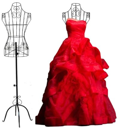 Draht-Schneiderpuppe, höhenverstellbar (120–170 cm), weiblicher Körper mit stabilem Vierbeinfuß, für Kleiderpräsentation, Nähen, Boutiquen(Black)