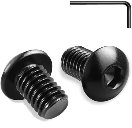 Zuyya 20 Stück Linsenkopfschrauben M5 x 8 mm, M5 Schrauben Schwarz | Innensechskant Halbrundkopfschrauben, Edelstahl A2 Schrauben mit Innensechskantschlussel