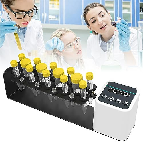 Miscelatore rotante da laboratorio con velocità regolabile 20-80 giri/min e timer, ideale per miscelare provette per centrifuga e prelievo del sangue