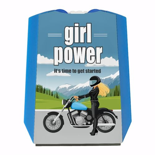 speecheese Bikerin Parkscheibe mit Spruch: Girl Power. Its time to get Started Lustige Parkscheibe für Motorradfahrerinnen