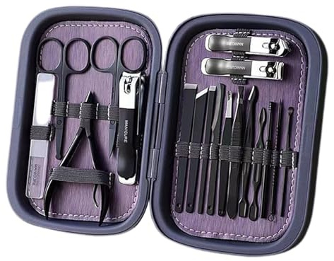 Juego de Cuidado de Tijeras De Uñas | Conjunto de Manicura y con Almacenamiento | Tijeras Y Cortadores De Uñas Para Dedos,Para Viajes Viaje De Negocios Estudiante Sala Salón Baño Hombres
