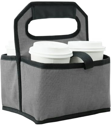 Portabevande con manico, pieghevole, isolato, strumento per il trasporto, strumento per l'organizzazione delle bevande, accessorio per servizi alimentari, di trasporto bevande, design