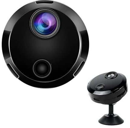 MSMXCS 1080P HD Mini WiFi Camera Indoor Security Night Vision Motion | Mini WiFi Camera with Audio Video, Motion Detection and Night Vision for Home Security, 1080P HD Resolution, Indoor Use
