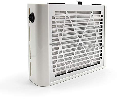 AONOLOVO Nail Dust Collector, Powerful Nail Vacuum Dust Collector Nail Tech Extractor Fan Manicure Tool for Acrylic Nails Removal, White