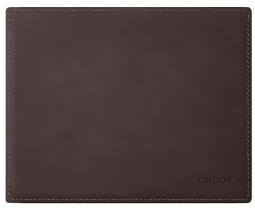 Eglooh - Mercurio - Mauspad aus Leder Dunkel Braun cm 25x20 - Mousepad für Schreibtisch und Büro, handwerkliche Nähte und Rutschfester Boden - Made in Italy