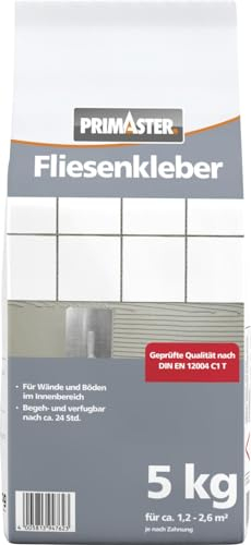 Primaster Fliesenkleber 5 kg für Wände und Böden im Innenbereich
